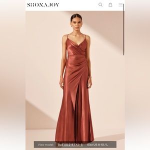 Shona joy terracotta maxi dress. Size 8